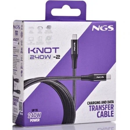 Ngs Cable Carga Rápida USB-A a USB-C 2.01 m 40 Gbps Carga Rápida